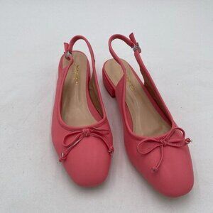 XYD Slingback Heels for Women,Bow Heels Closed Toe,Suede Dress Pumps Low Heel
